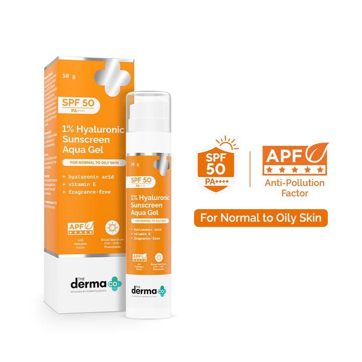 The Derma Co 1% Hyaluronic Sunscreen Aqua Gel Spf 50++